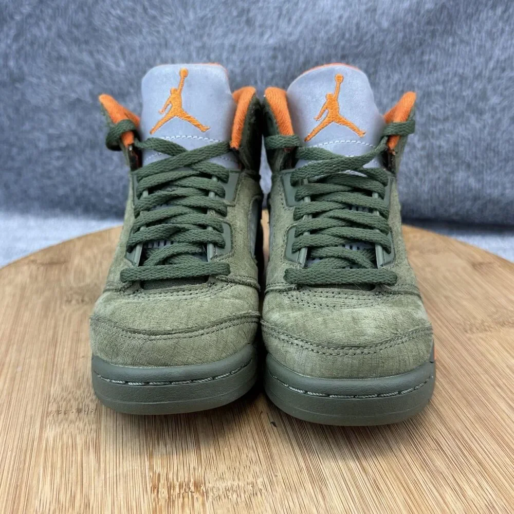 Jordan Air Jordan 5 Retro Shoes Boys Size 11C Green Sneakers Toddler 440889-308